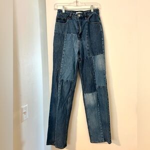 PacSun Blue Patchwork Women Jeans
